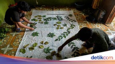 Potret Pembuatan Kain Ecoprint yang Dijual Rp 175 Ribu-Rp 250 Ribu