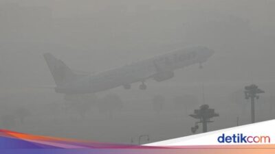 Potret Bandara Don Muang Bangkok Berselimut Kabut Polusi